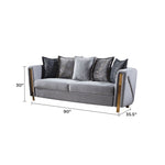 CHANELLE - Velvet Luxury Sofa Set - Royal Living Furniture