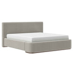 King Platform Bed in Mushroom and Walnut