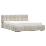 King Platform Bed in Beige Pearl
