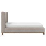 King Platform Bed in Dark Beige