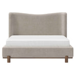Queen Platform Bed in Dark Beige