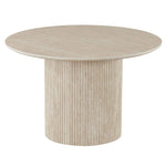 Thalia Round Dining Table - Ivory & Travertine