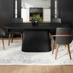 Tovas Oval Dining Table - Black