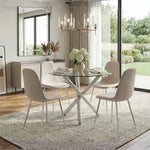 Luna Round Glass Top Dining Table
