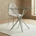 Bella Round Glass Top Dining Table