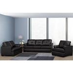 Zurick Black Leather Sofa & Loveseat - 4145 - Royal Living Furniture