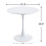 Velets 32 inch White Tulip Dining Table - Image 5