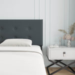 Velets Mid-Century Tufted Upholstered Platform Bed – Dark Gray - Image 8