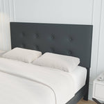 Velets Mid-Century Tufted Upholstered Platform Bed – Dark Gray - Image 9