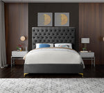 Bed Grey-IF 5640 Chrome or Gold Legs - Royal Living Furniture