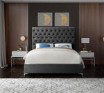 Bed Grey-IF 5640 Chrome or Gold Legs - Royal Living Furniture