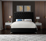 Bed Black-IF-5643 Chrome or Gold Legs - Royal Living Furniture