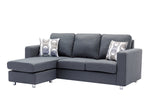 Sectional W/Reversible Chaise Grey Fabric - IF 9325 - Royal Living Furniture