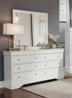 Pompei (White) Dresser & Mirror - Royal Living Furniture