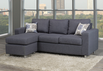 Sectional W/Reversible Chaise Grey Fabric - IF 9325 - Royal Living Furniture
