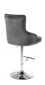 Grey Velvet Bar Stool - ST-6020-6021 - Royal Living Furniture