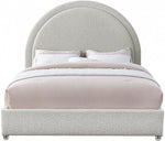 Rich Cream Bouclé Fabric Bed-IF 5205 - Royal Living Furniture
