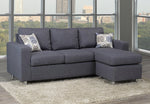 Sectional W/Reversible Chaise Grey Fabric - IF 9325 - Royal Living Furniture