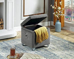 Stylish Velvet Storage Ottoman - IF-6295-6296-6297 - Royal Living Furniture