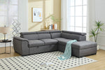 Sectional Sofa with Adjustable Headrest and Storage Ottoman - 8806 - Royal Living Furniture