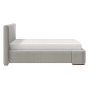 King Platform Bed in Mushroom and Walnut