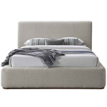 Queen Platform Bed in Mushroom and Walnut
