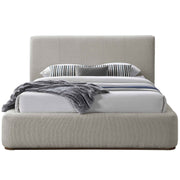Queen Platform Bed in Mushroom and Walnut