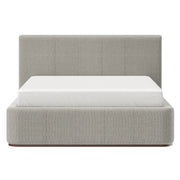 Queen Platform Bed in Mushroom and Walnut