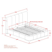 Queen Platform Bed in Mushroom and Walnut
