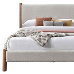 King Platform Bed in Mushroom and Walnut