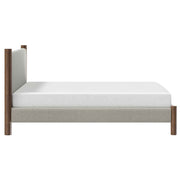 King Platform Bed in Mushroom and Walnut