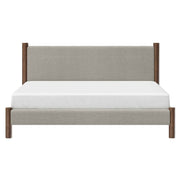 King Platform Bed in Mushroom and Walnut