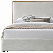 King Platform Bed with Drawer in Oat