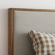 King Platform Bed with Drawer in Oat