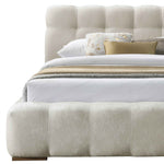 King Platform Bed in Beige Pearl