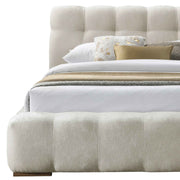 King Platform Bed in Beige Pearl