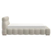 King Platform Bed in Beige Pearl