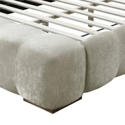 King Platform Bed in Beige Pearl