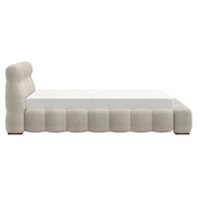Queen Platform Bed in Beige Pearl