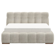 Queen Platform Bed in Beige Pearl