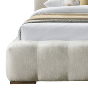 Queen Platform Bed in Beige Pearl
