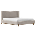 King Platform Bed in Dark Beige