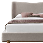 King Platform Bed in Dark Beige