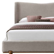 King Platform Bed in Dark Beige