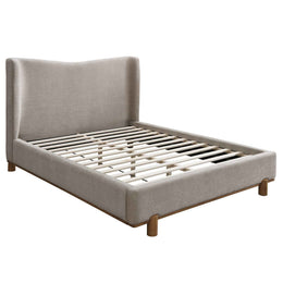 Queen Platform Bed in Dark Beige