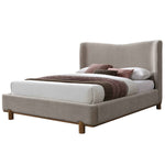 Queen Platform Bed in Dark Beige