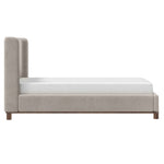 Queen Platform Bed in Dark Beige