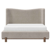 Queen Platform Bed in Dark Beige