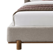Queen Platform Bed in Dark Beige