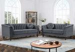 Gray Velvet Sofa Set - 8088 - Royal Living Furniture
